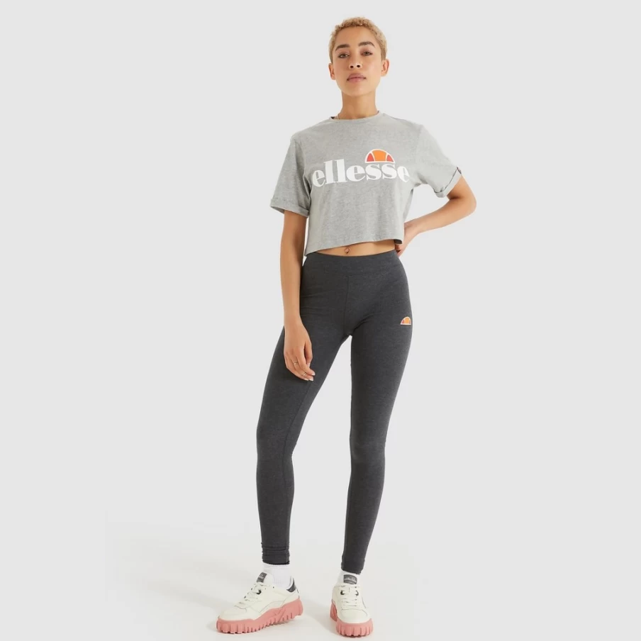 Ellesse Women's Grey Marl Alberta Cropped T-Shirt